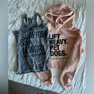 Tango Charlie tank & cropped hoodie.